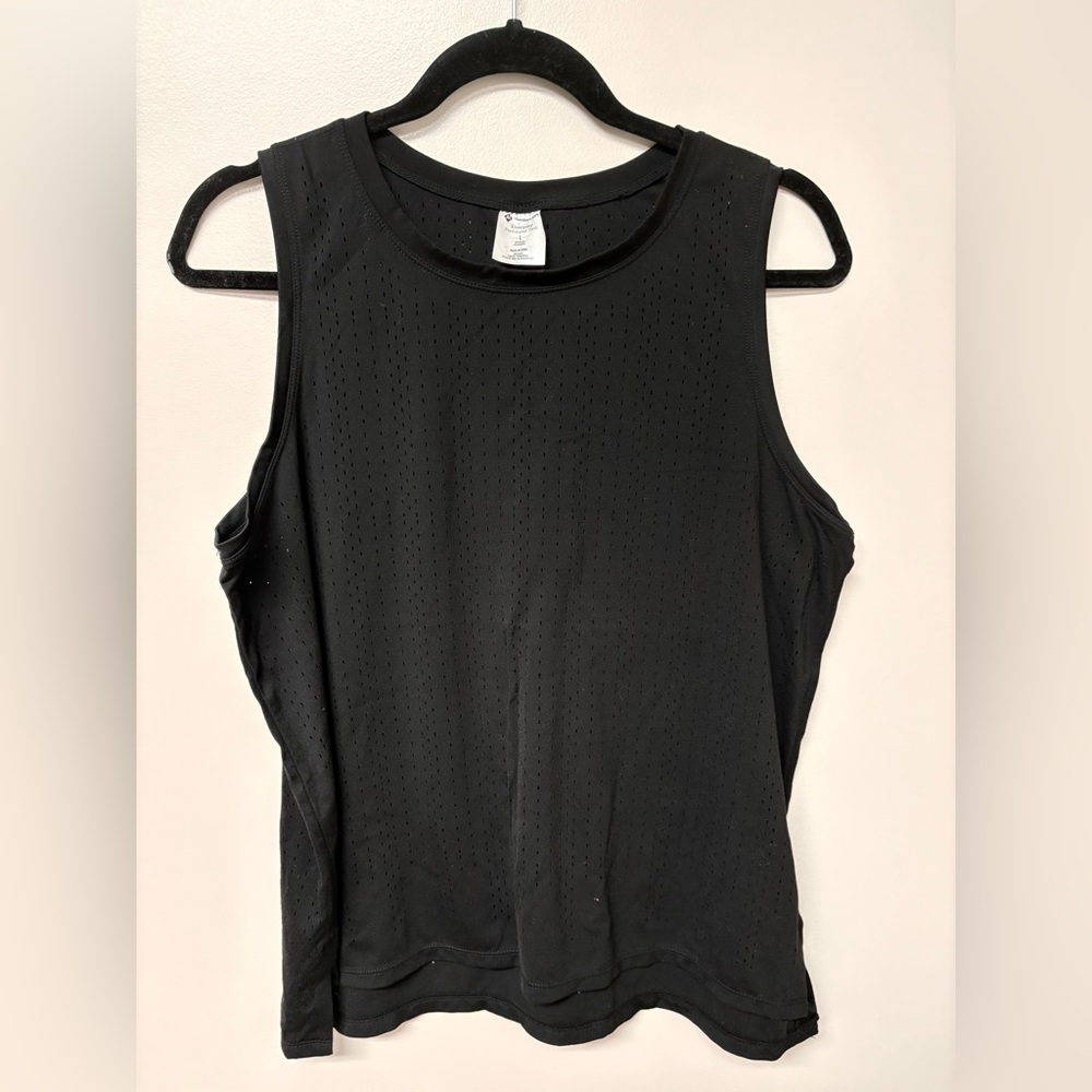 Black Perforated Women's Active Tank